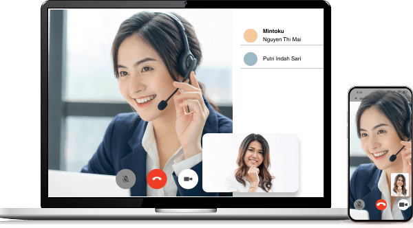 オンライン通話の画面
