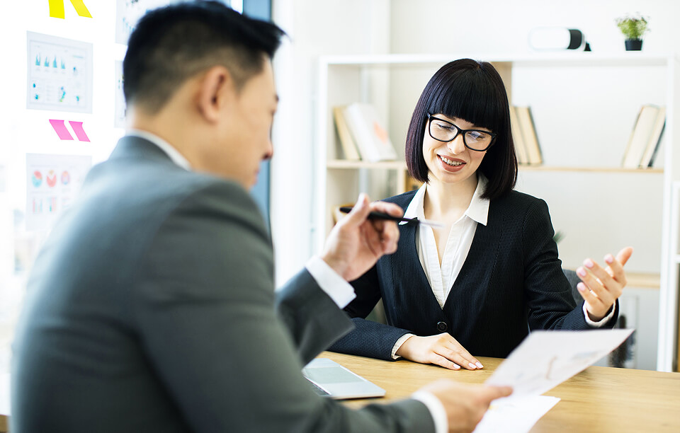 キャリアアドバイスを受ける様子