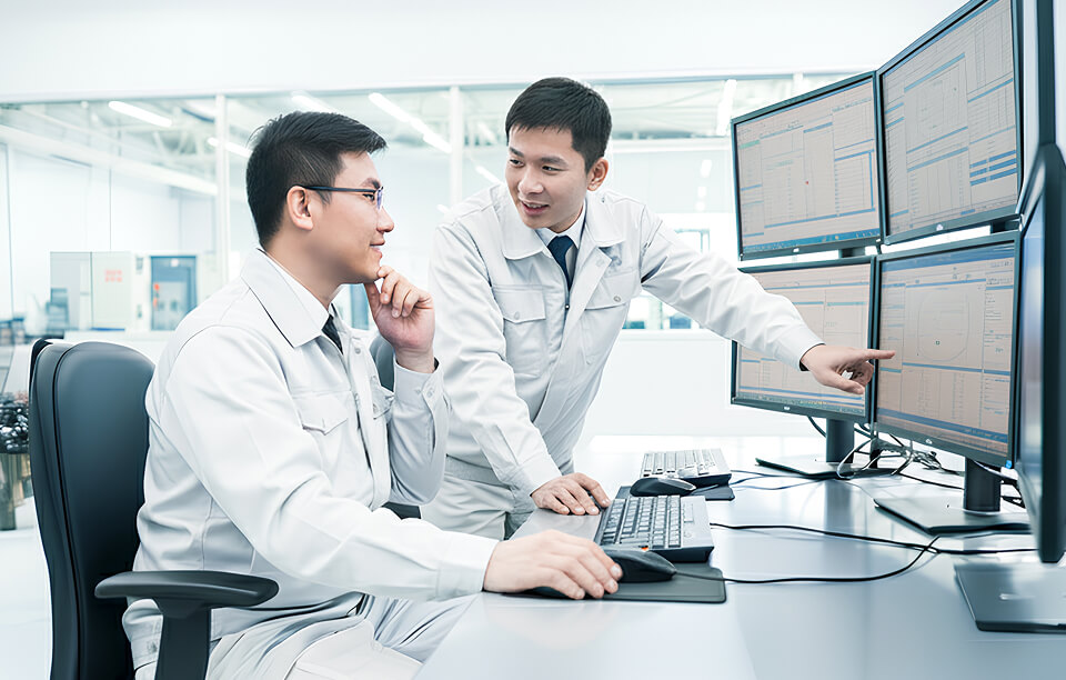 業務を教わる様子